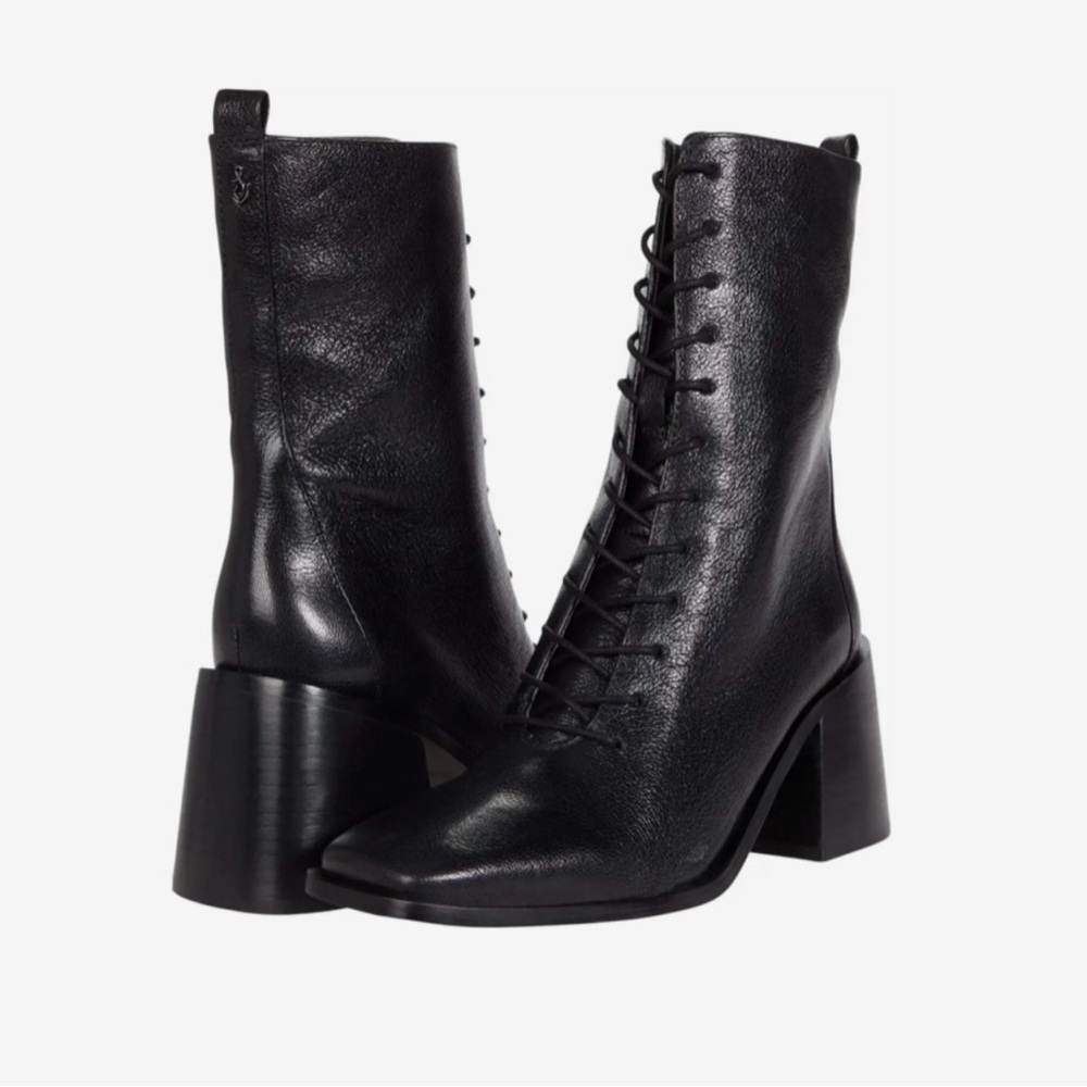 Sam Edelman Black Lace Up Boots